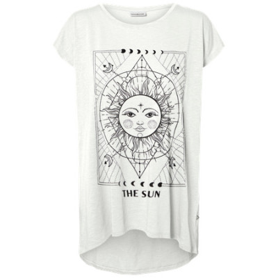 NMMATHILDE S/S PRINTED LONG TOP