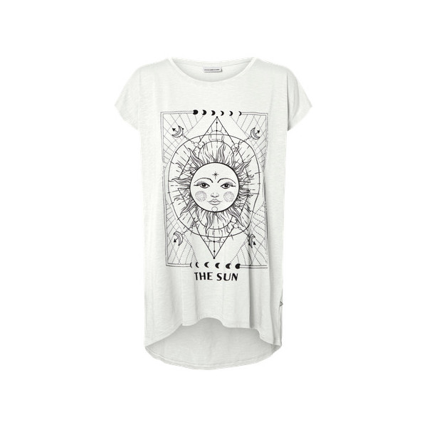 NMMATHILDE S/S PRINTED LONG TOP