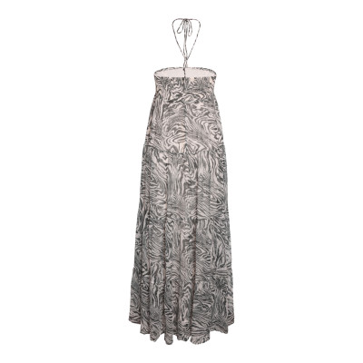 NMFAIRY S/L MAXI SMOCK CHIFFON DRESS