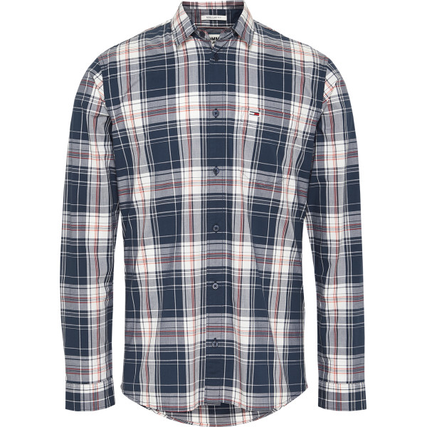 TJM ESSENTIAL CHECK POCKET SHI