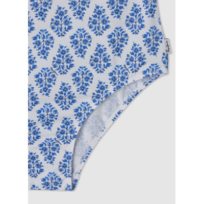 MULTI FL FRILL SWIMSUIT