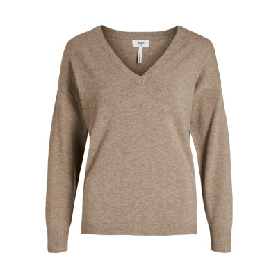 OBJTHESS L/S V-NECK KNIT PULLOVER NOOS