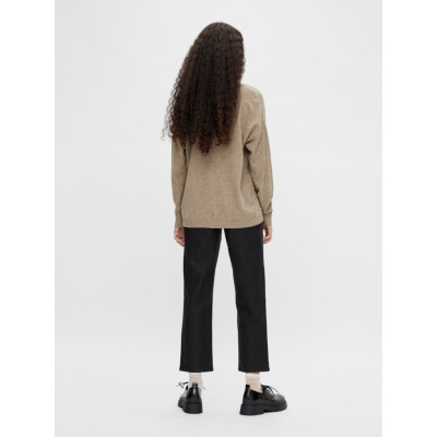 OBJTHESS L/S V-NECK KNIT PULLOVER NOOS