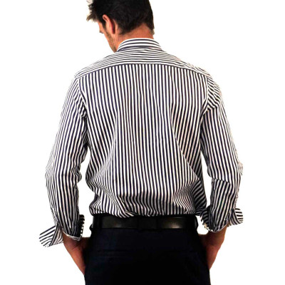 CAMISA RAYA ANCHA AZUL